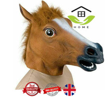RUBBER HORSE HEAD MASK PANTO