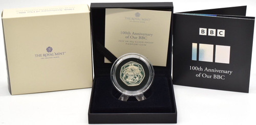 2022 silver proof piedfort 50p - piedfort,