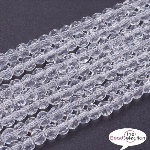 Faceted round crystal glass - faceted,