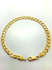 9ct Yellow Solid Gold Curb Bracelet – 5.8mm – 7 ½" - CHEAPEST ON EBAY