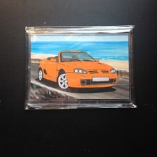 MG TF clear rigid plastic fridge magnet British Vintage classic cars