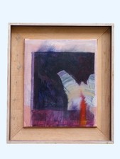 DUNGENESS Monument & Cartridge by David Holt 1994 original abstract oil painting