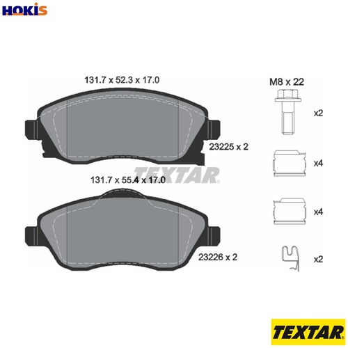 Brake pad set disc - set,