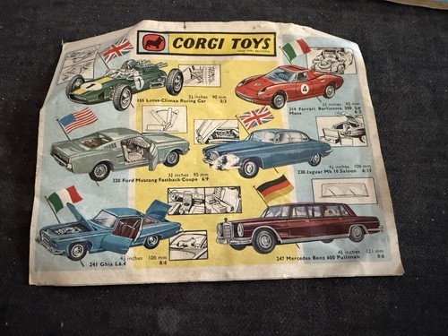Corgi toys vintage leaflet - corgi,