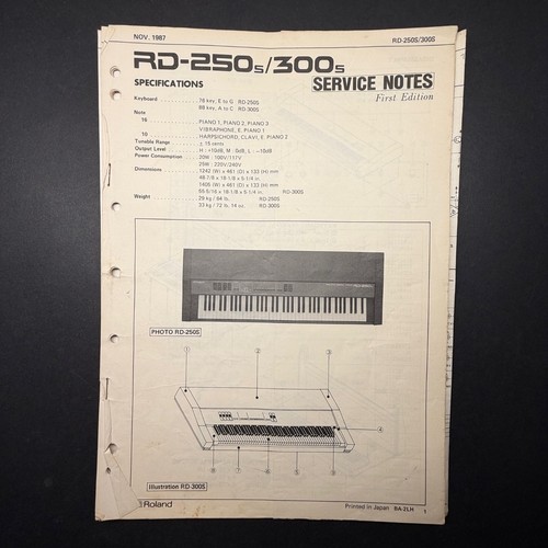 Vintage roland 250s - roland, rd-250s/300s