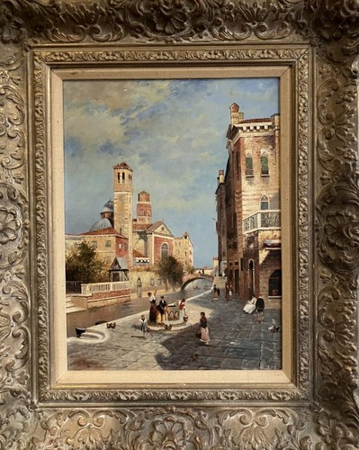 Vintage oil painting italian - vintage,