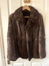 Vintage Real Rabbit Fur Coat Size 10-12