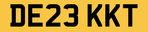 Derek private number plate - derek,