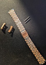 16 mm  replacement push deploy watch bracelet with fitting parts  & spring pins 