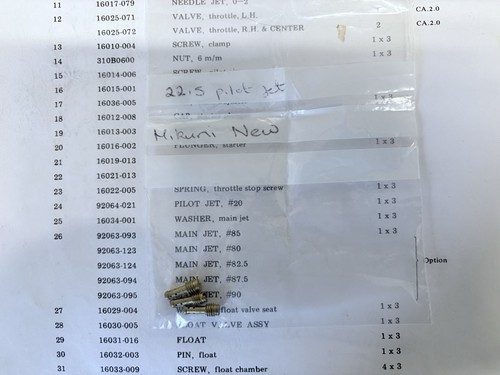 Genuine nos mikuni pilot - mikuni,