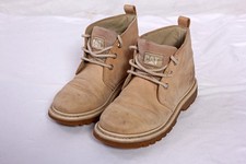 CAT Boots Walking Machine Tan Leather Women's Size UK 5 Wide Caterpillar Vintage