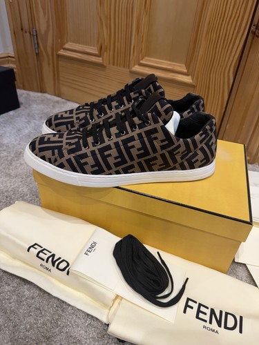 Fendi logo brown black - ff,