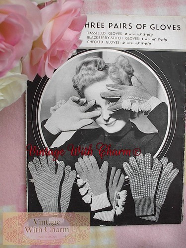Vintage 1940s knitting - vintage,