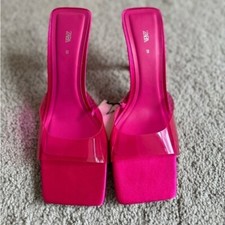 ZARA HIGH HEELED VINYL MULE -