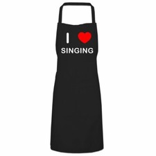 Singing I Love Kitchen Apron