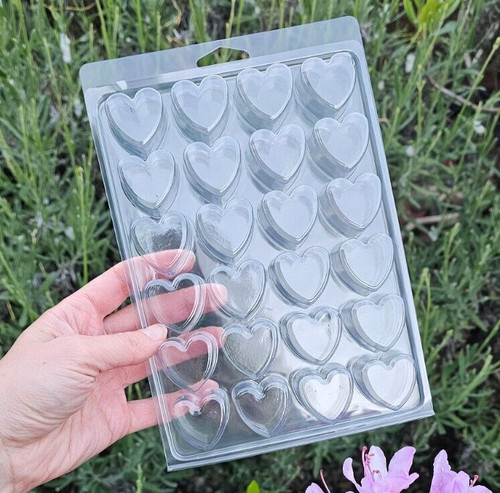 Clear wax melt molds - 24, cavity