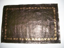 Real Leather Hand Tooled Brown Skiver for Writing Slope Restoration 32.5x22cms