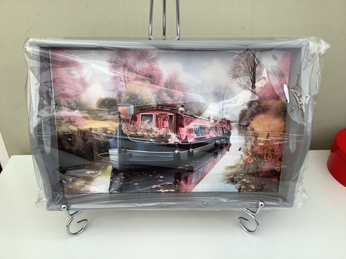 Decoupaged narrow boat design - narrow,