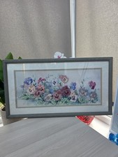 Vintage Pastel Pansies Crewel