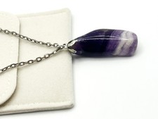 Banded amethyst pendant - banded,
