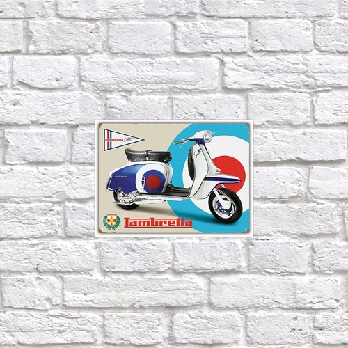 Lambretta retro tin metal - retro,
