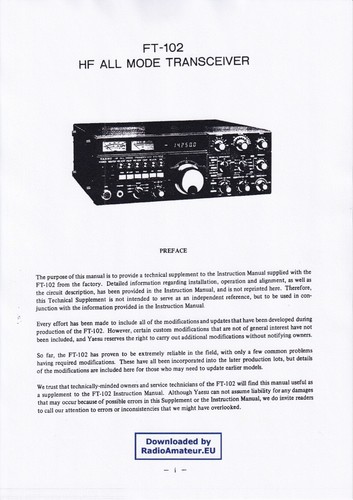 Service manual for - , yaesu