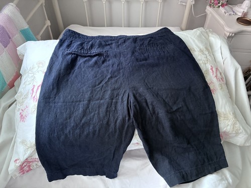Next navy blue linen - linen, shorts