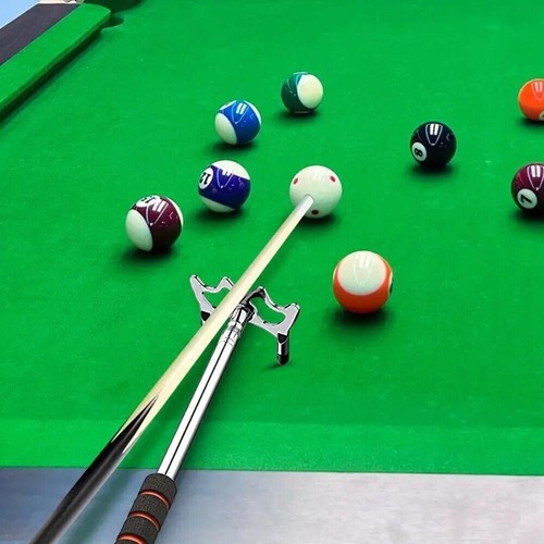 Stainless steel pool - cue, rest