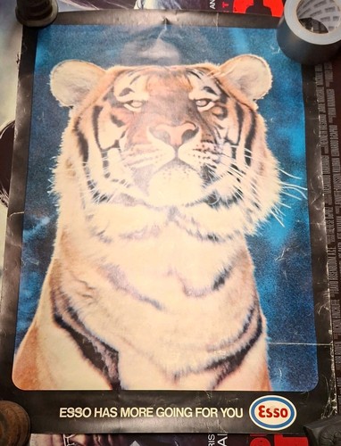 Vintage esso poster - esso, (tiger)