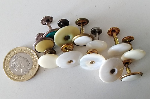Antique vintage collar studs - vintage,
