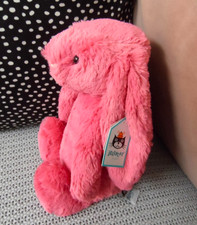 Jellycat Medium Bashful Cerise Bunny ~ Retired Pink Rabbit Soft Toy BAS3CER BNWT