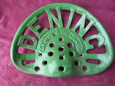 TRACTOR    IMPLEMENT SEAT DENING GENUINE  VINTAGE  MAN CAVE COLLECTABLE