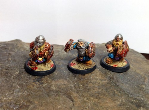 Dwarven warriors painted - warriors, x3.