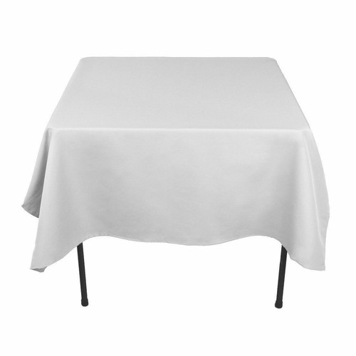 White tablecloth table cover - table,