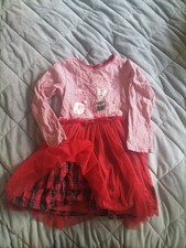 Girls Next Christmas Red Tartan Tutu Dress Age 4-5 Years