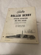 Bally - Roller Derby -Pin  Ball Machine operation instructions Parts Cataloge