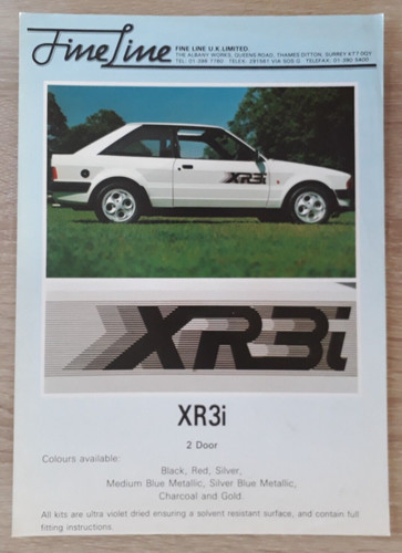 Ford escort xr3i decal - escort, kit