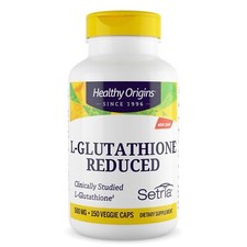 Healthy Origins L-Glutathione Reduced 500mg 150 Veggie Capsules Detox & Liver