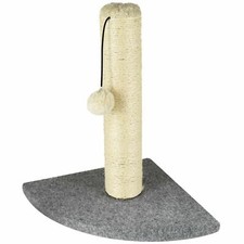 PET DOG CAT KITTEN CORNER SISAL SCRATCHING POLE POST TOY SCRATCHES PLAY ACTIVITY