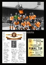 WOLVERHAMPTON WANDERERS FC WOLVES FC 1960 FA CUP FINAL SIGNED x 36 PRE-PRINT