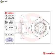 2x BRAKE DISC 08.7765.11 FOR