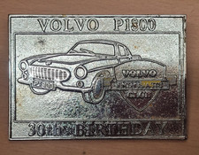 Vintage Chrome Car Badge Volvo P1800 Enthusiast Club 30th Birthday No 53  (19)