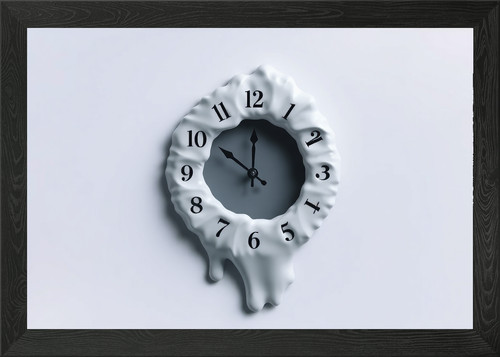 Melting clock face - melting,