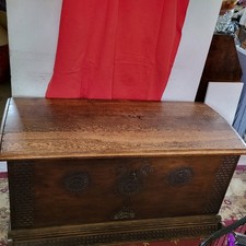 1750 PR  | 18th Century Antique Coffer Blanket Box Chest Oak  |  133 X 60 X 66cm