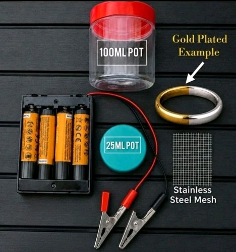 Electroplating setup for gold - electroplating,