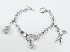 Silver Tone Toggle Rhinestone