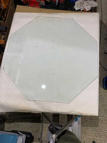 Octagonal tempered glass table - octagonal,