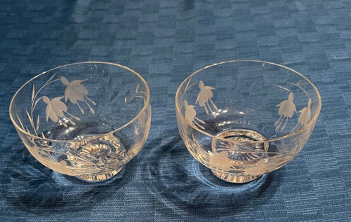 Two vintage stuart cut - two, crystal