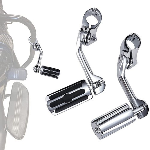 Chrome long highway foot pegs - long,