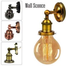 Vintage Industrial Wall Light Edison Loft Retro Wall Lamp Sconces Holder Set